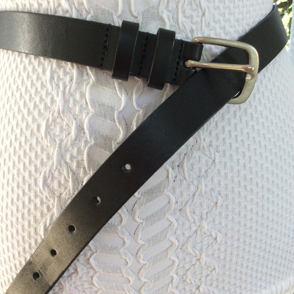 Eddie Bauer Black Leather Belt